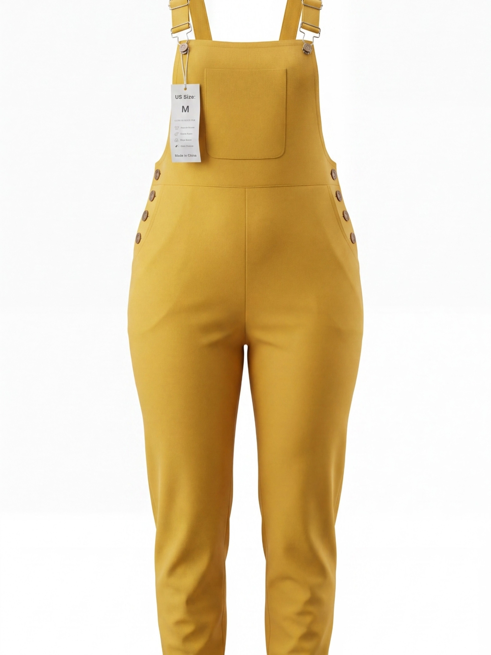 Mustard Yellow Women's Overalls Jumpsuit - Unbranded